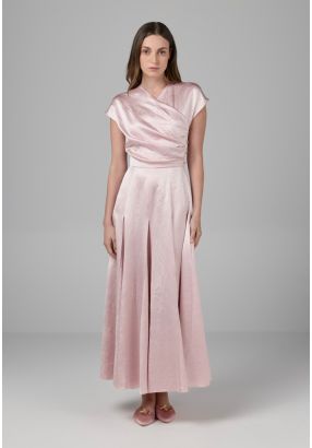 Wrap Crinkled Satin Dress- Ramadan Style