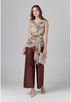 Solid Wide Leg Trousers