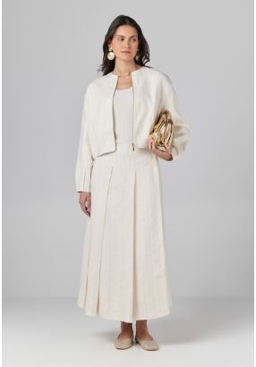 Wrap Front Slit Overskirt