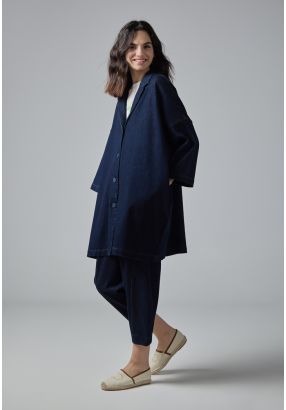 Solid Elasticated Waist Balloon Fit Trousers