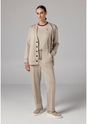 Solid Elasticated Waistband Trousers