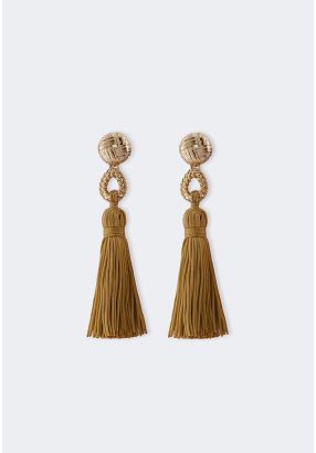 Hammered Tassel Earrings