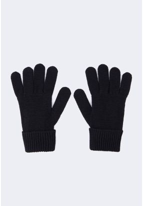 Ribbed Monogram Gloves