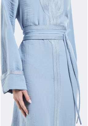 Lace Embellished Tie Belt