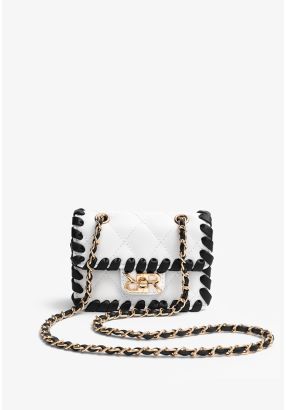 Intricate PU Leather Crossbody Bag