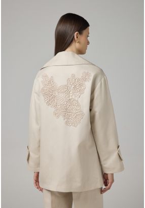 Solid Notched Collar Jacket