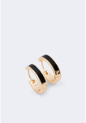 Contrast Hoop Earrings