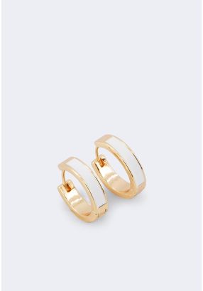 Contrast Hoop Earrings