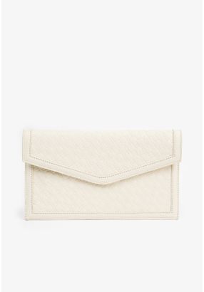 Solid Textured Monogram Pouch