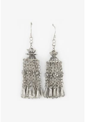 Silver Bell Tussles Earrings