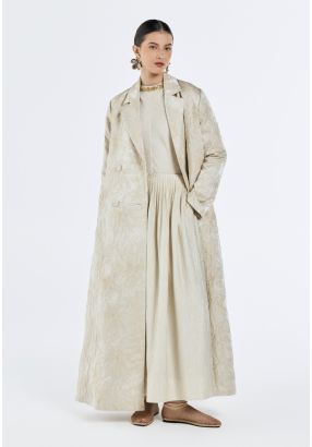 Floral Jacquard Lurex Abaya- Ramadan Style