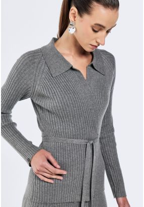 Knitted Ribbed Cardigan