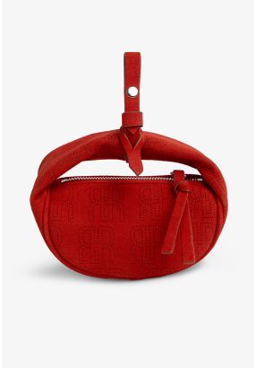 Solid PU Leather Monogram Clutch