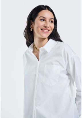 Drop Shoulder Solid Shirt