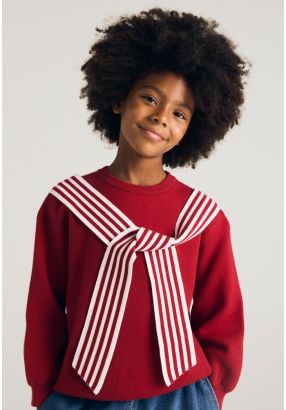 Striped Straps Knitted Sweater