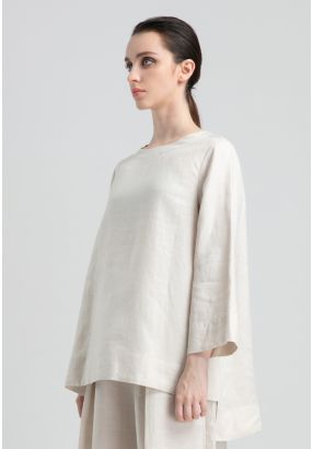 Solid Basic Top With Slit Sides -Sale