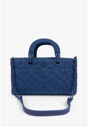 Solid Quilted Handbag