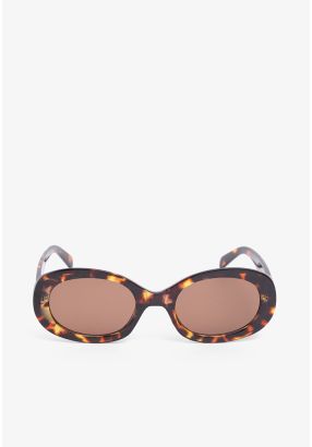 Tortoiseshell Oval Sunglasses