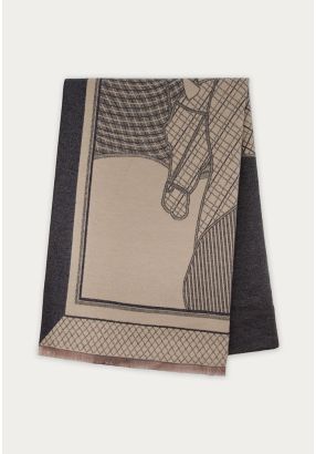 Printed Shawl With Fringes 70*180 Cm