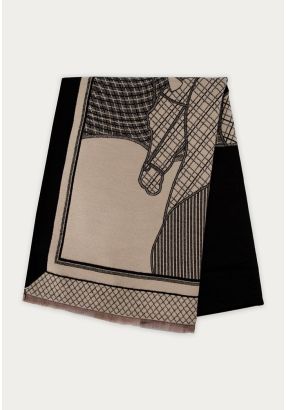 Printed Shawl With Fringes 70*180 Cm