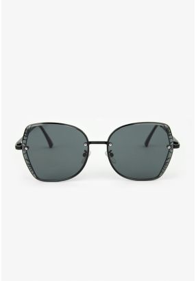 Rimless Embellished Sunglasses