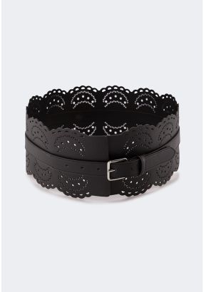 Lace PU Leather Belt