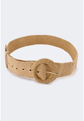 Solid Faux Straw Belt