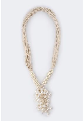 Exotic Faux Pearls Necklace