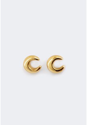 Metallic Crescent Earrings