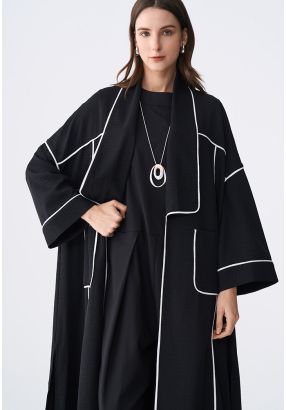 135 cm Contrast Drop Shoulder Abaya