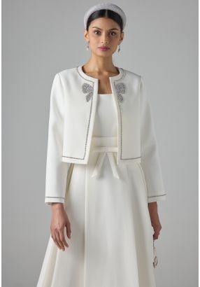 Long Sleeve Crystal Embellished Jacket