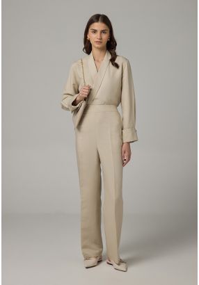 Wide Leg Basic Trousers