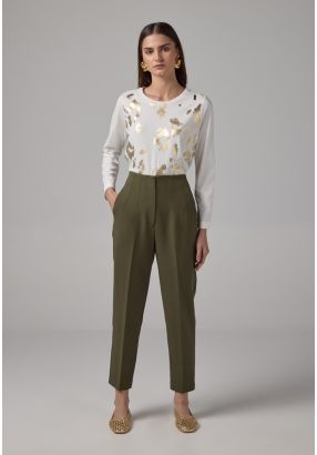 Basic High-Waist Trousers