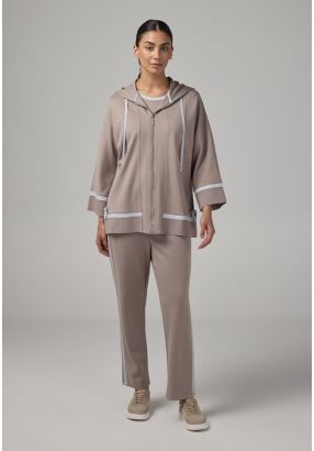 Contrast Straight Cut Trousers