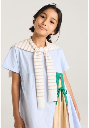 Striped Knitted Tie Scarf