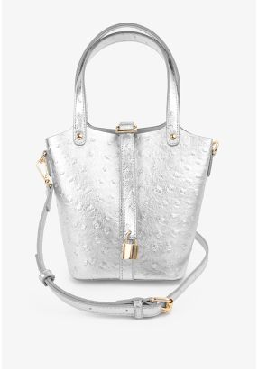 Textured Ostrich Handbag