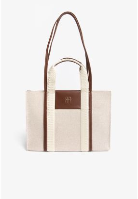 Knitted Top Handle Tote Bag