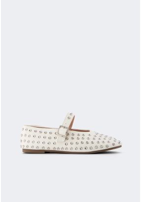 Crystal Encrusted Flat Ballerinas