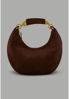Metallic Detailed Suede Handbag