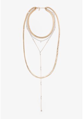 Faux Pearls Snake Chain