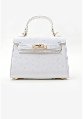 Chic Ostrich Print Handbag