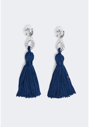 Hammered Tassel Earrings