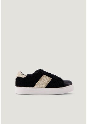 Shearling Glitter Sneakers