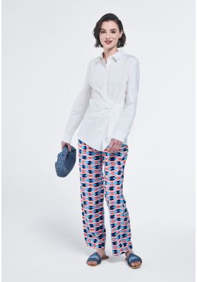 Printed High Waist Trousers