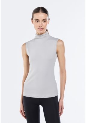 High Neck Sleeveless Basic Top