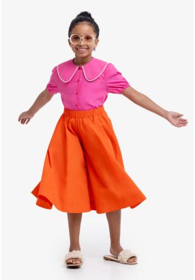 Solid Flare leg Trousers