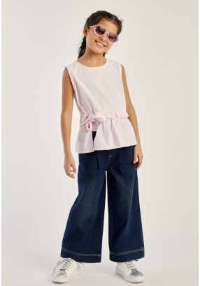 Wide Leg Denim Pants
