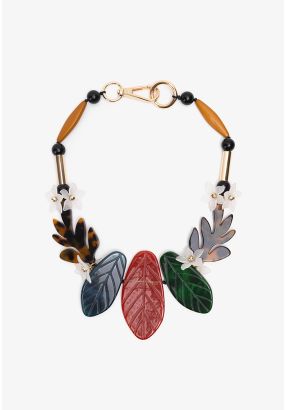 Multicolored Leaves Necklace