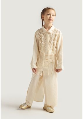 Solid Wrap Waist Trousers