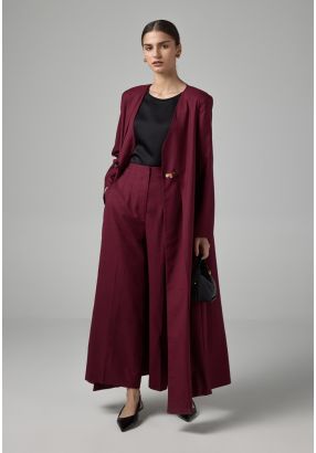 Basic Straight Wide Leg Trousers